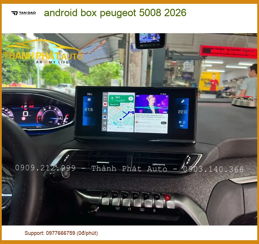 Android Box Cho Xe Peugeot 5008 Đời 2026 - Địa Chỉ Lắp Đặt Uy Tín TPHCM