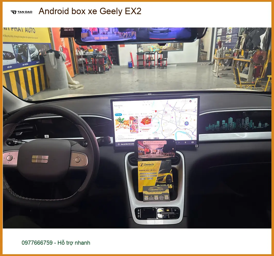 Anh Quang lắp Android Box xe Geely EX2 tại Quận 3 để tiện giải trí và dẫn đường