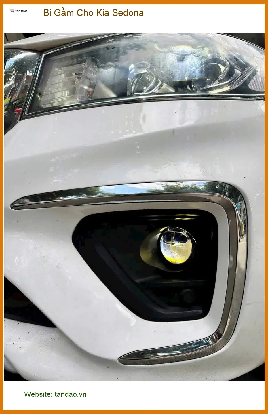 Anh Kiên lắp bi gầm cho Kia Sedona tại Quận Thủ Đức vì đèn zin yếu khi đi đêm ảnh thực tế 3