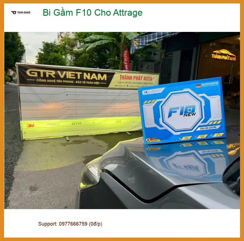 Anh Tấn lắp Bi Gầm F10 cho Attrage tại Quận Thủ Đức vì đèn zin yếu