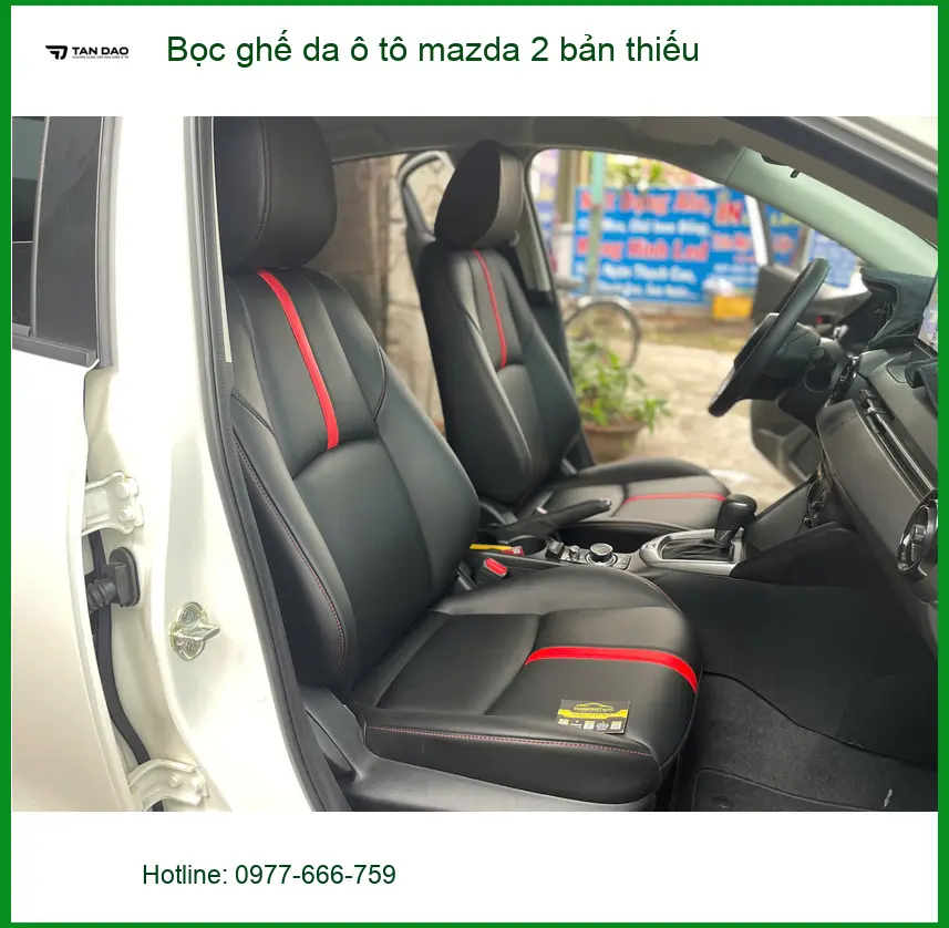 Anh Khang bọc ghế da ô tô Mazda 2 bản thiếu tại Quận 1 vì ghế nỉ bám bụi khó vệ sinh ảnh thực tế 5