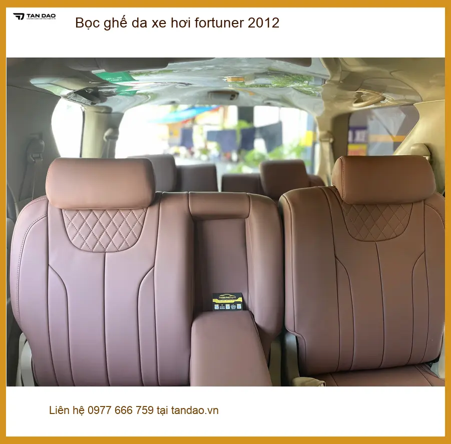 Anh Cường bọc ghế da Toyota Fortuner 2012 tại Quận Tân Bình ảnh thực tế 2