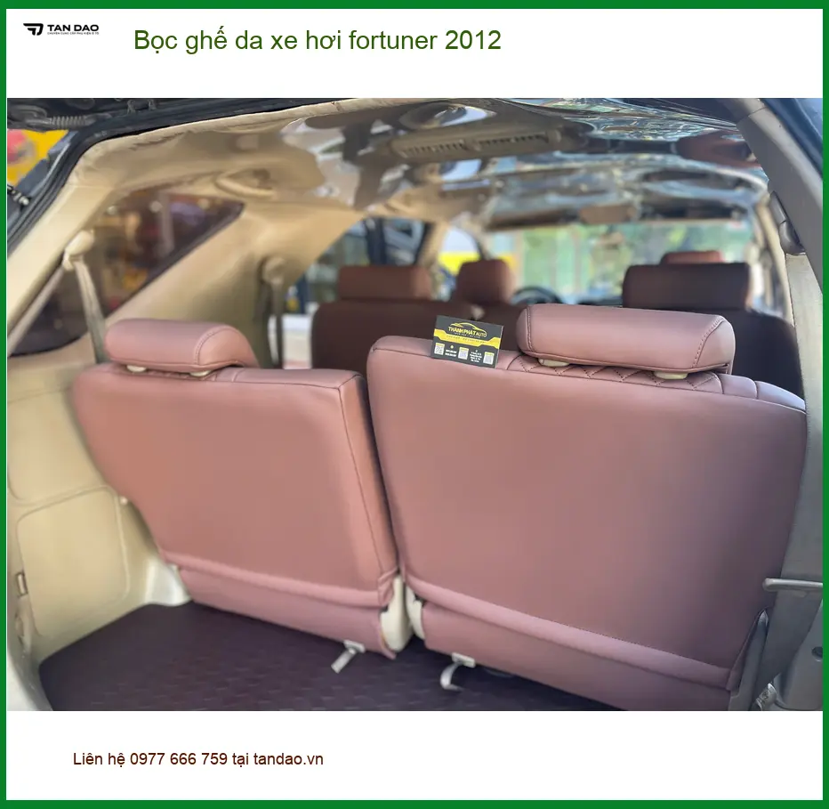 Anh Cường bọc ghế da Toyota Fortuner 2012 tại Quận Tân Bình ảnh thực tế 5