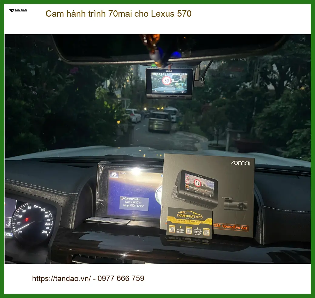 Chị Thảo lắp Cam hành trình 70mai Lexus 570 tại Quận 9 chính hãng, giá tốt. ảnh thực tế 2