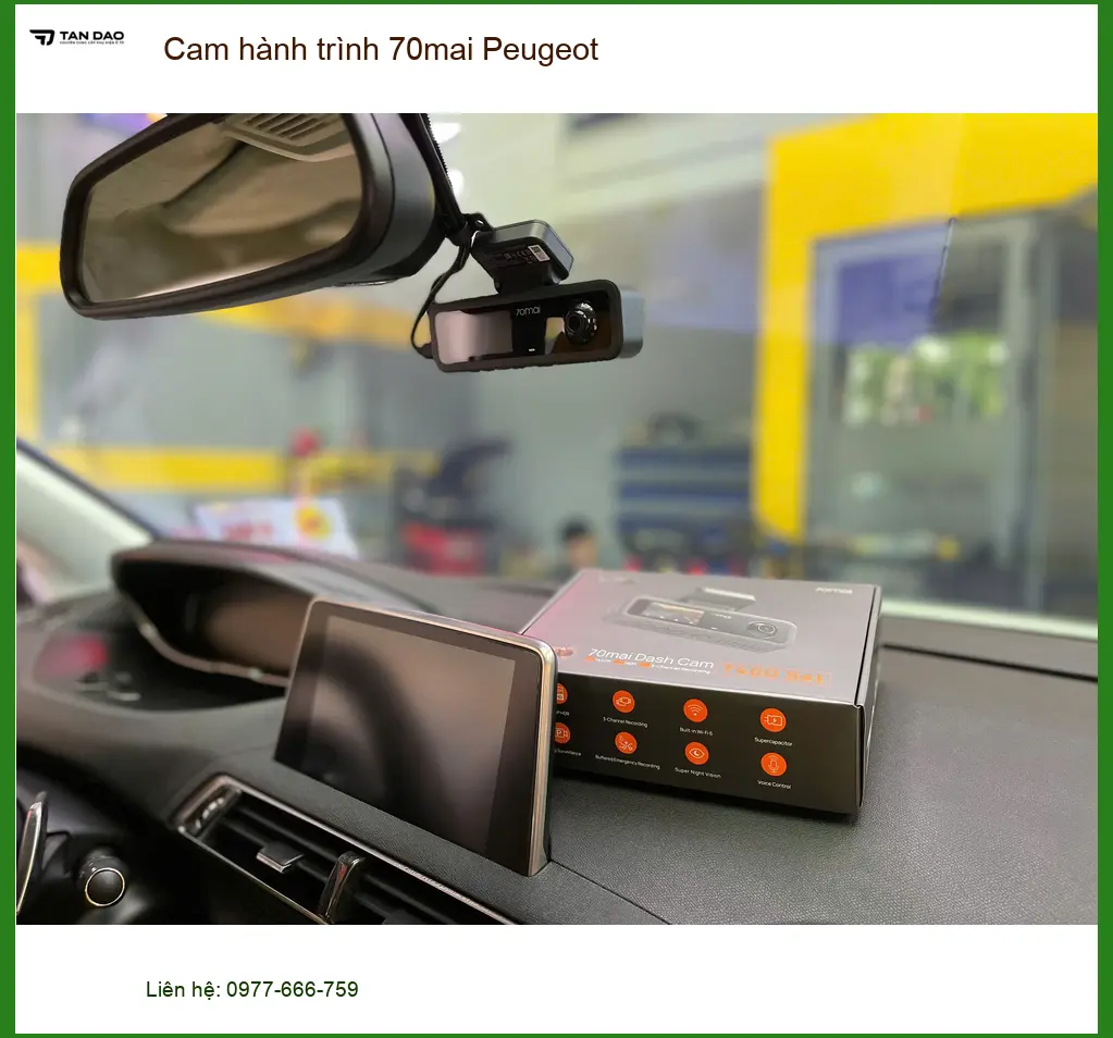 Anh Tấn lắp cam hành trình 70mai cho Peugeot ở Quận 3 an tâm lái xe
