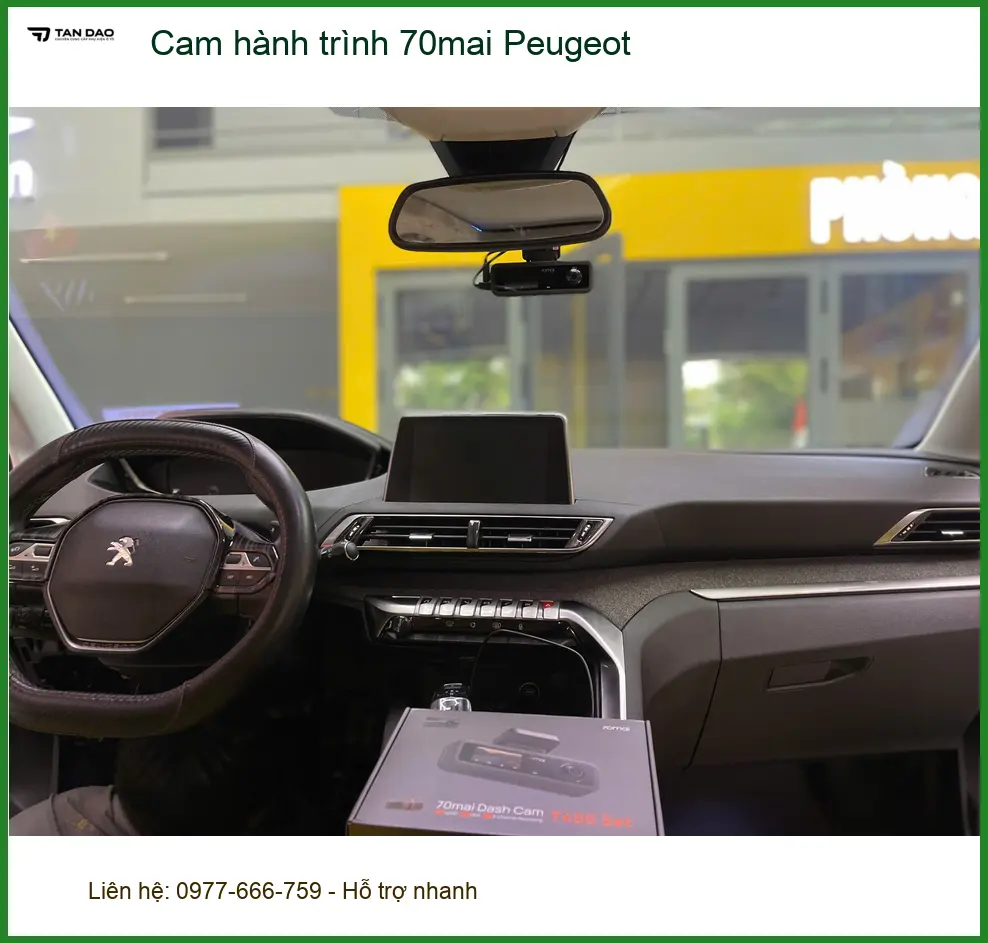 Anh Tấn lắp cam hành trình 70mai cho Peugeot ở Quận 3 an tâm lái xe ảnh thực tế 2