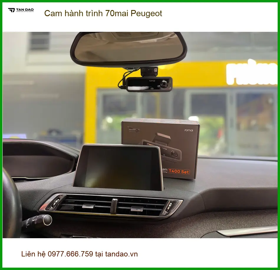 Anh Tấn lắp cam hành trình 70mai cho Peugeot ở Quận 3 an tâm lái xe ảnh thực tế 4
