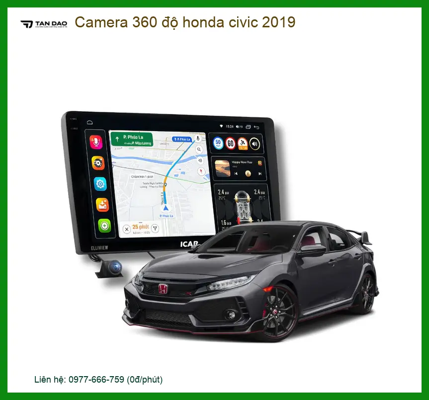 Hệ Thống Camera 360 độ Honda Civic 2019 - Địa Chỉ Lắp Đặt Uy Tín TPHCM