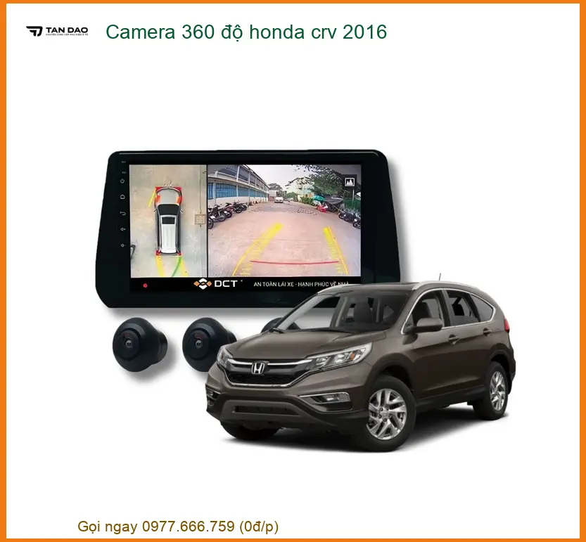 Camera 360 độ Honda CRV 2016 - Địa Chỉ Lắp Đặt Uy Tín TPHCM