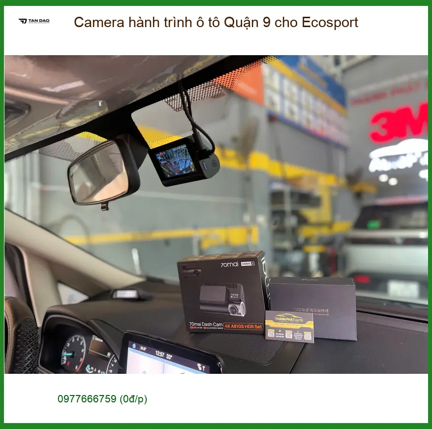 Anh Bảo lắp camera hành trình ô tô Ford Ecosport tại Quận 9 an tâm lái xe