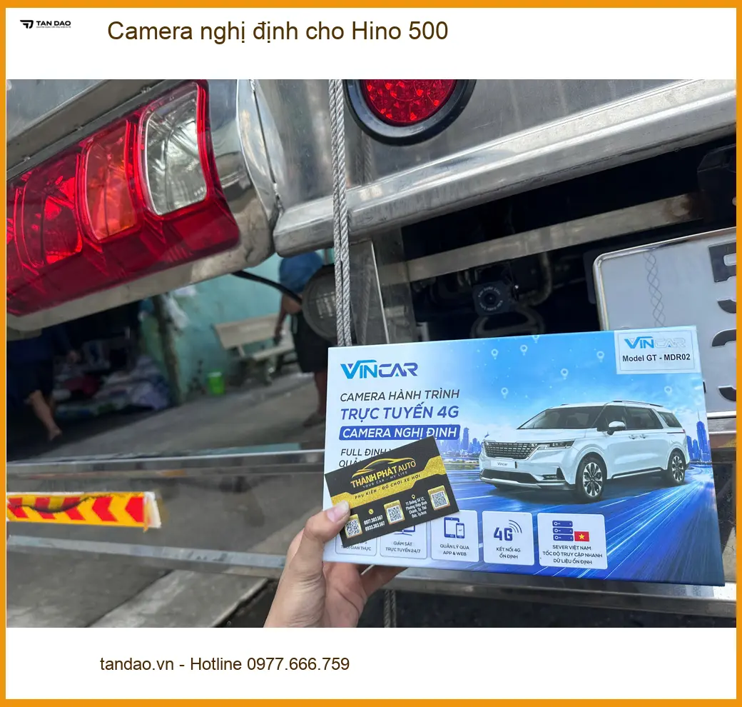 Anh Khải lắp Camera nghị định cho Hino 500 tại Quận 12 để tuân thủ luật