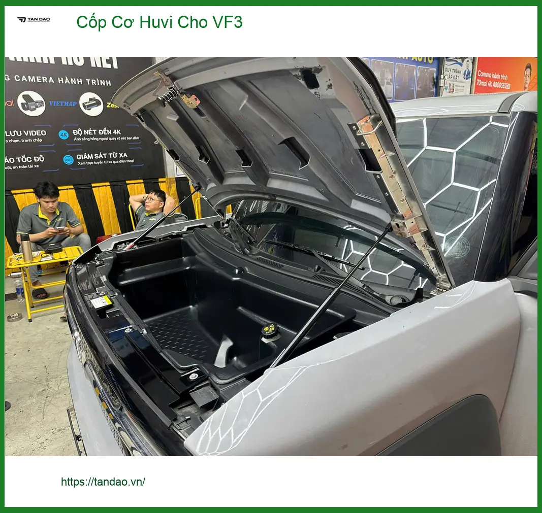 Anh Khang lắp Cốp Cơ Huvi Cho VinFast VF3 tại Quận 12 để vợ tiện đóng mở cốp ảnh thực tế 4
