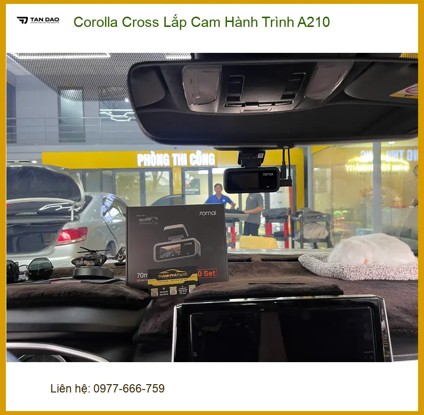 Anh Khang lắp Cam Hành Trình A210 cho Corolla Cross ở Quận 9 để an tâm khi di chuyển