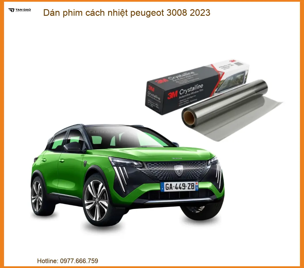 Dán Phim Cách Nhiệt Peugeot 3008 2023 - Địa Chỉ Lắp Đặt Uy Tín TPHCM