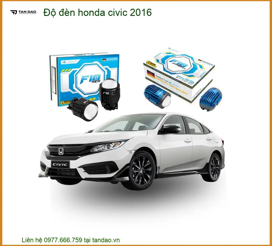 Độ Đèn Bi LED Honda Civic 2016 - Địa Chỉ Nâng Cấp Đèn Chính Hãng TPHCM