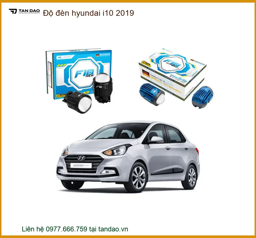 Độ Đèn Bi LED Hyundai i10 2019 - Trung Tâm Lắp Đặt Chính Hãng Giá Tốt TPHCM