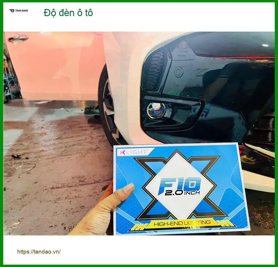 Anh Khánh độ đèn ô tô Hyundai Accent tại Quận Bình Tân vì đèn zin yếu khi đi đêm khuya ảnh thực tế 3
