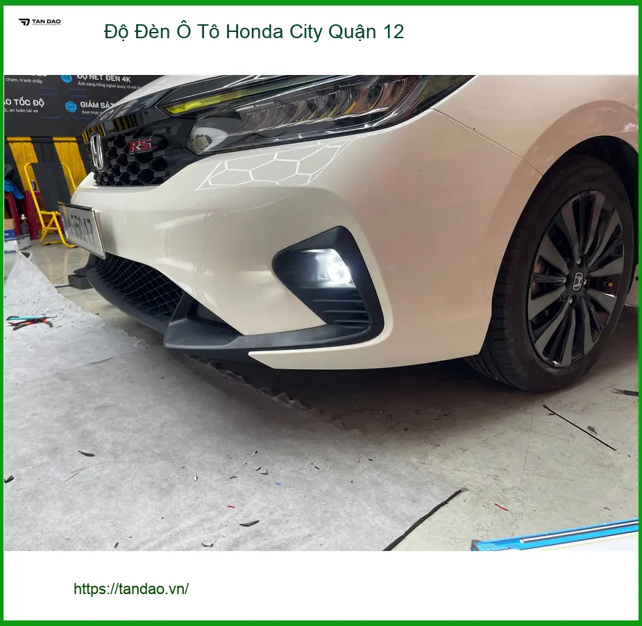 Anh Dũng độ đèn ô tô Honda City Quận 12 vì thường xuyên đi công tác xa vào ban đêm ảnh thực tế 3