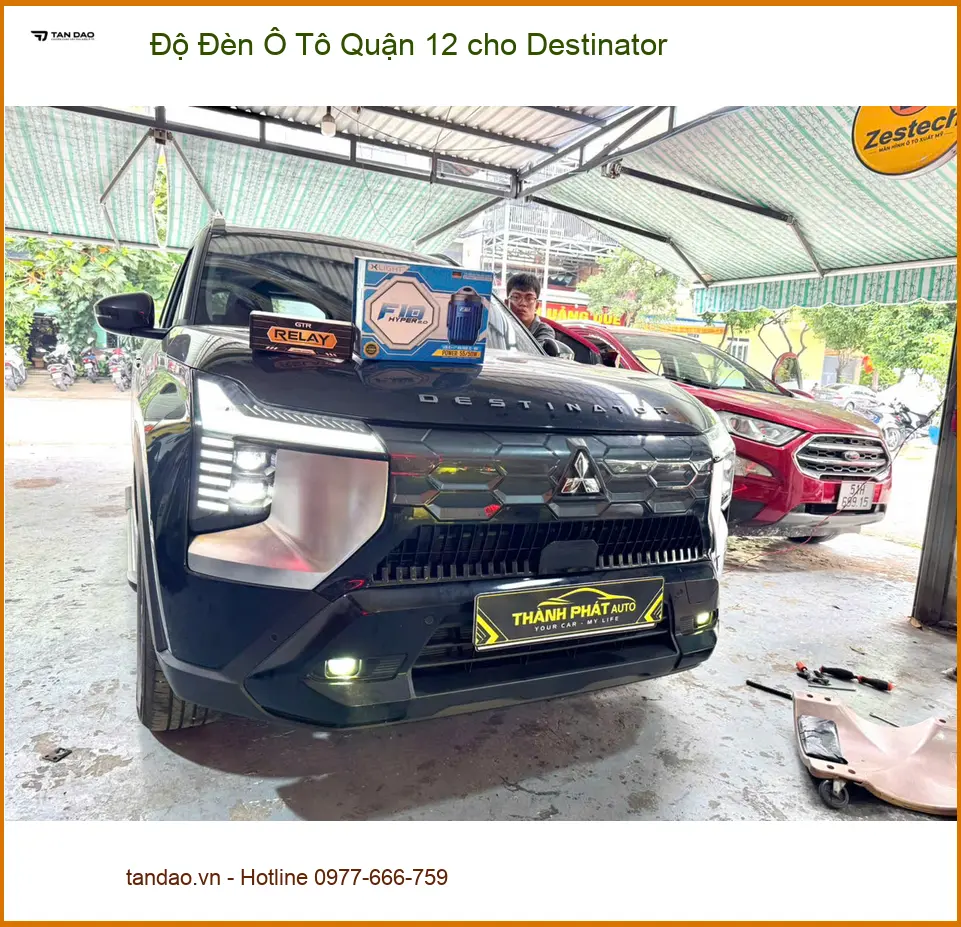 Anh Khải độ đèn ô tô Hyundai Elantra tại Quận 12 vì đèn zin không đủ sáng khi đi đêm ảnh thực tế 3
