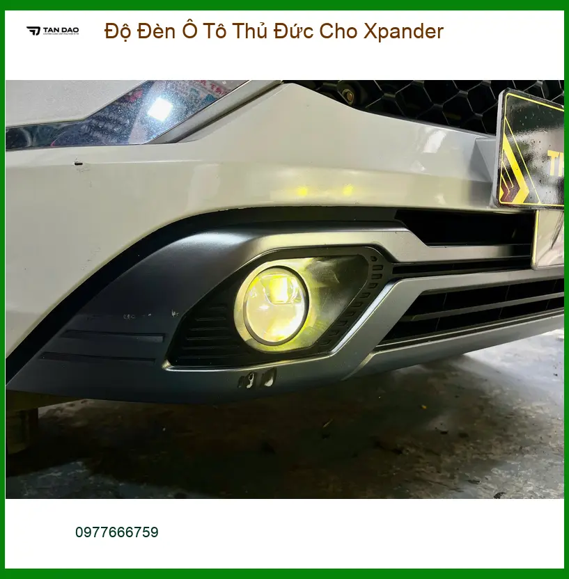 Chú Phi độ đèn ô tô cho Xpander tại Thủ Đức vì đèn zin không đủ sáng khi đi trời tối ảnh thực tế 3