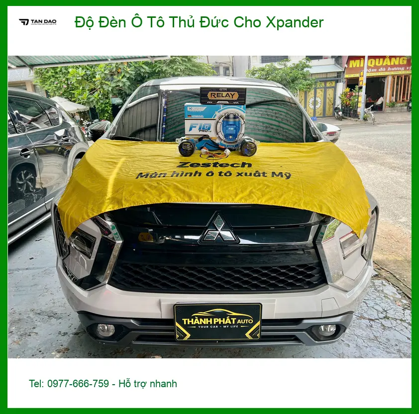 Chú Phi độ đèn ô tô cho Xpander tại Thủ Đức vì đèn zin không đủ sáng khi đi trời tối ảnh thực tế 4