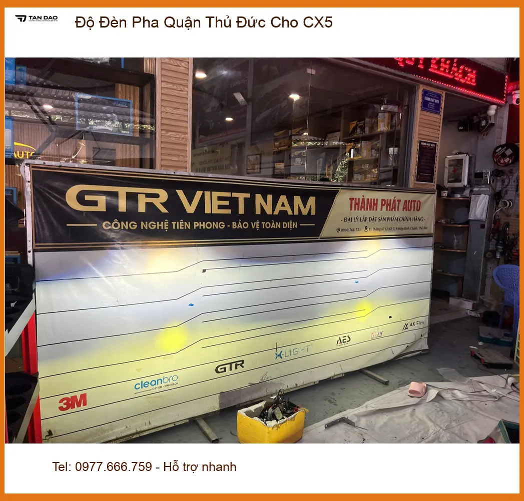 Anh Tấn độ đèn pha CX5 vì đèn zin không đủ sáng khi đi đêm tại Quận Thủ Đức ảnh thực tế 2