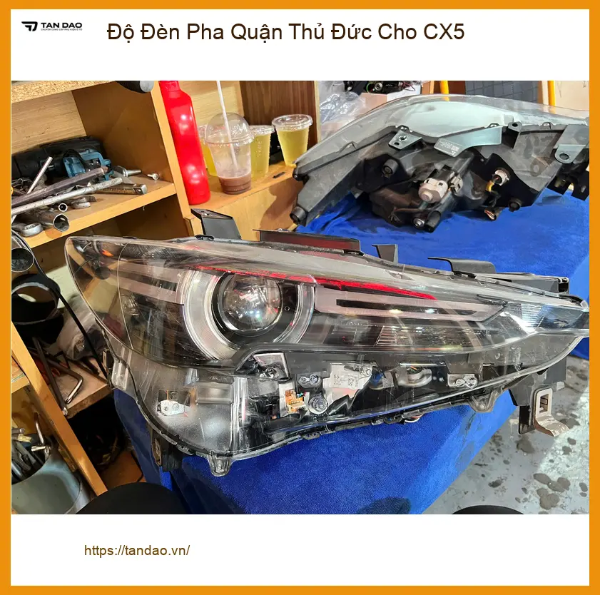 Anh Tấn độ đèn pha CX5 vì đèn zin không đủ sáng khi đi đêm tại Quận Thủ Đức ảnh thực tế 3