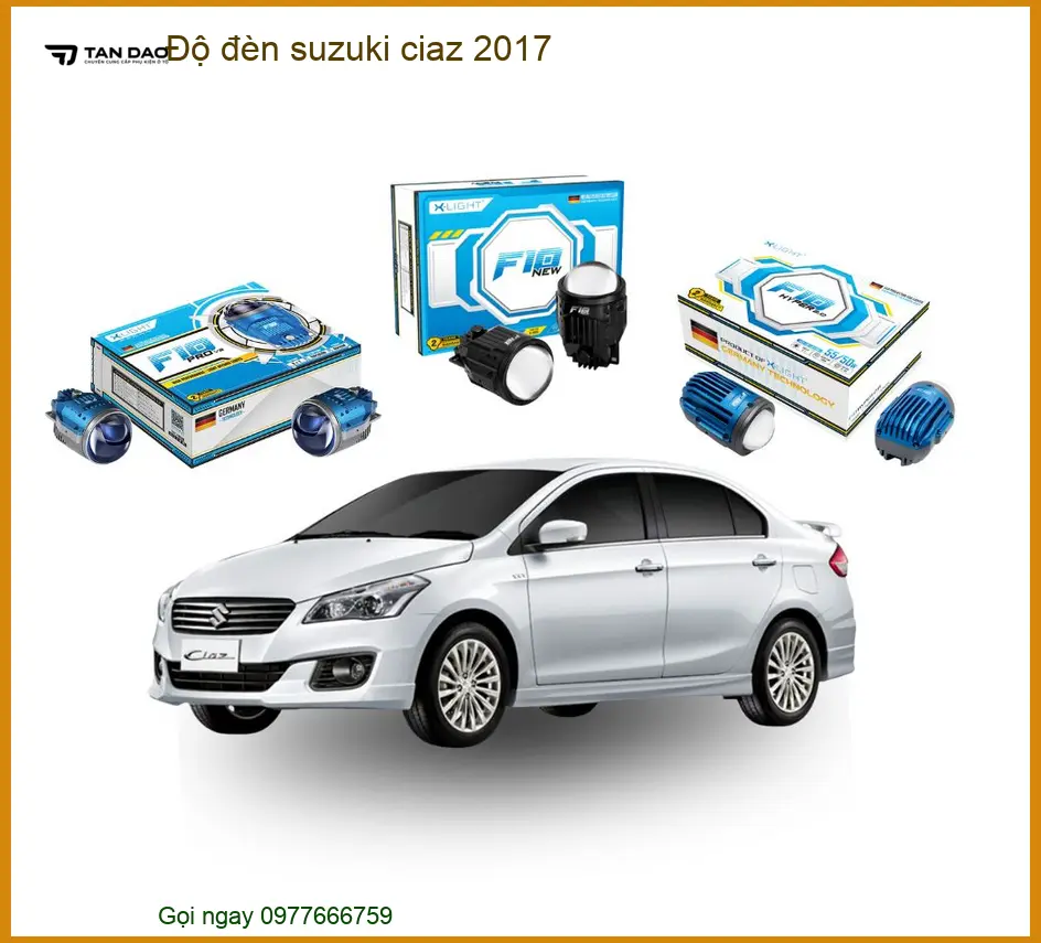 Độ Đèn Pha Bi LED Suzuki Ciaz 2017 - Trung Tâm Nâng Cấp Uy Tín TPHCM