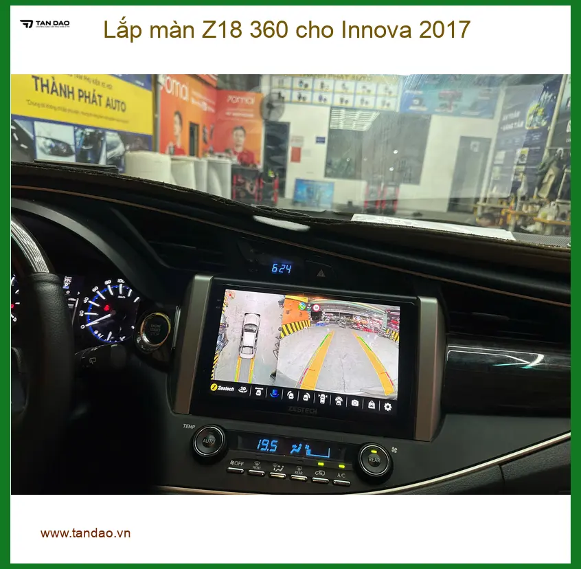 Chú Lâm lắp màn Z18 360 cho Innova 2017 tại Quận 5 để lái xe an toàn hơn ảnh thực tế 2