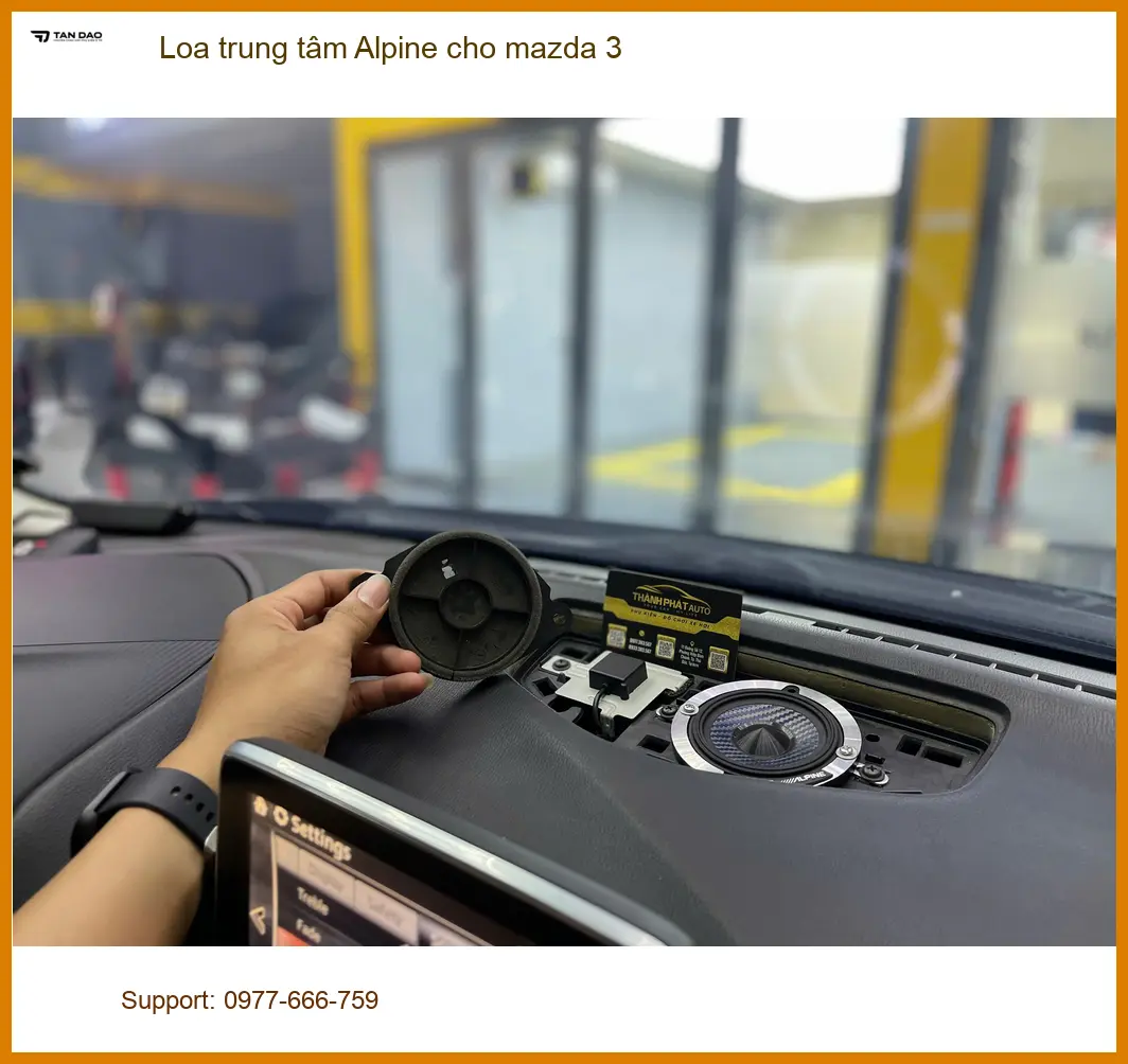 Anh Tấn lắp Loa trung tâm Alpine cho Mazda 3 Quận 11 để trải nghiệm âm nhạc đỉnh cao ảnh thực tế 2