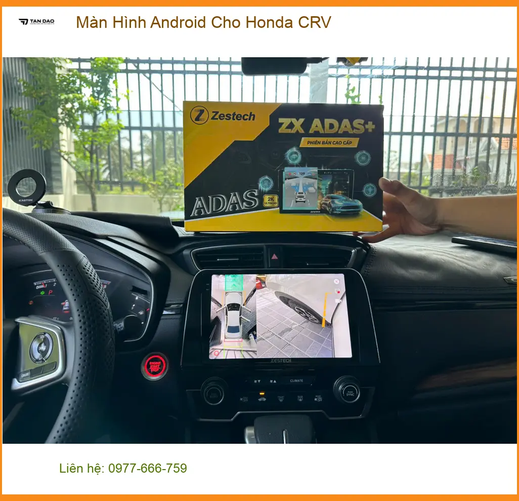 Chú Hùng gắn màn hình Android cho Honda CRV Quận 12 vì màn zin không có định vị.