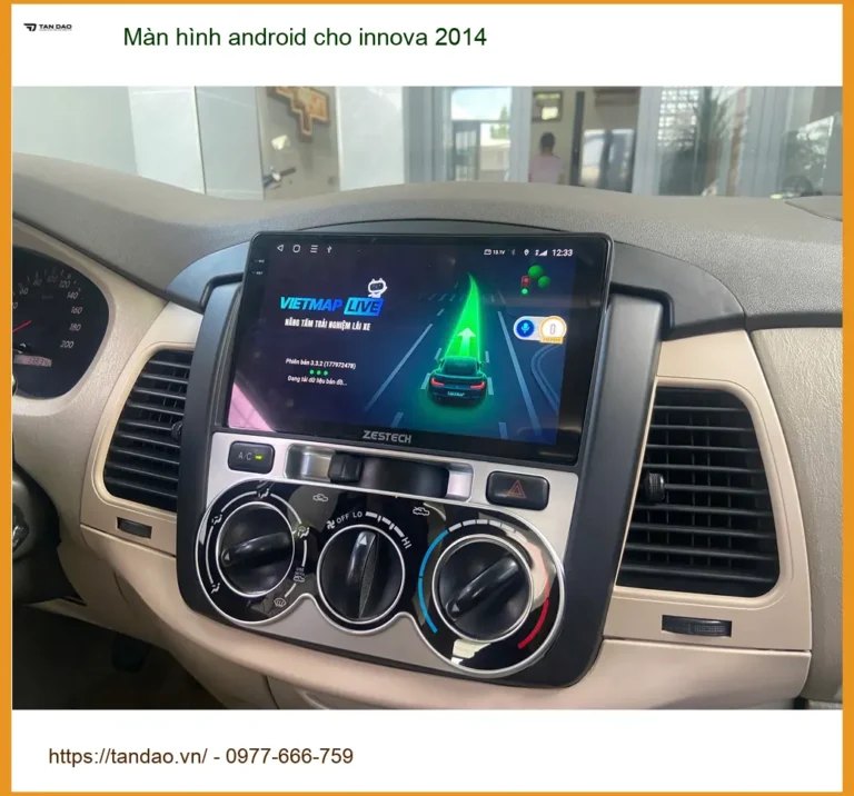 Anh Duy lắp màn hình Android cho Innova 2014 Quận 4 để xem bản đồ rõ ràng hơn