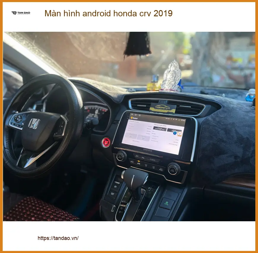 Anh Duy lắp màn hình Android Honda CRV 2019 tại Quận 6 để tiện theo dõi bản đồ và giải trí ảnh thực tế 2