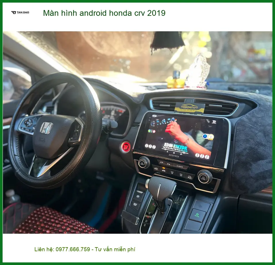 Anh Duy lắp màn hình Android Honda CRV 2019 tại Quận 6 để tiện theo dõi bản đồ và giải trí ảnh thực tế 3