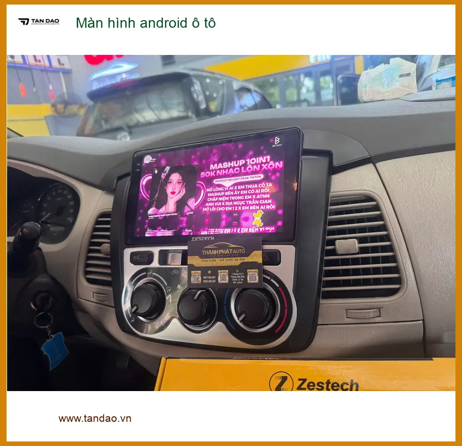 Anh Dũng nâng cấp màn hình android ô tô Hyundai Accent tại Cần Giờ vì màn hình zin hạn chế ảnh thực tế 4