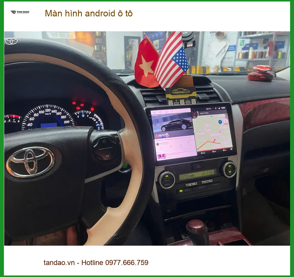 Chị Hằng lắp màn hình Android ô tô cho Kia Carnival sau khi màn zin bị lỗi cảm ứng tại Quận 8 ảnh thực tế 2