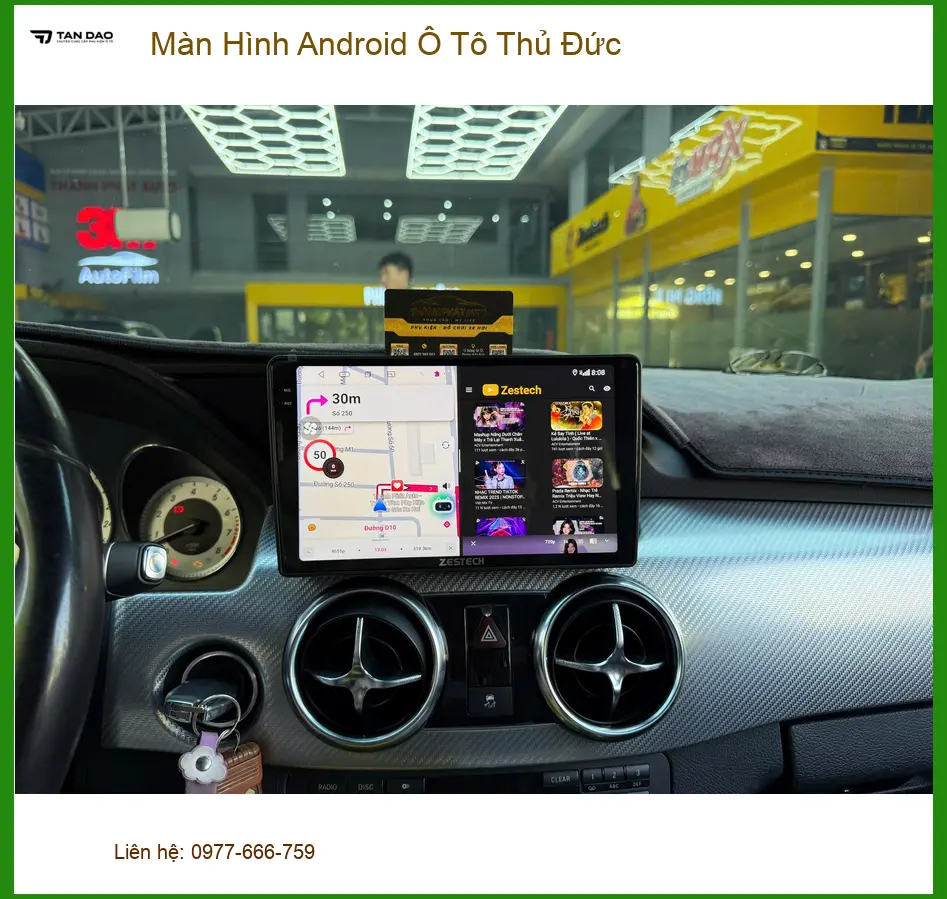 Chị Thảo lắp Màn Hình Android Ô Tô cho Hyundai Accent tại Thủ Đức để tiện xem bản đồ ảnh thực tế 3