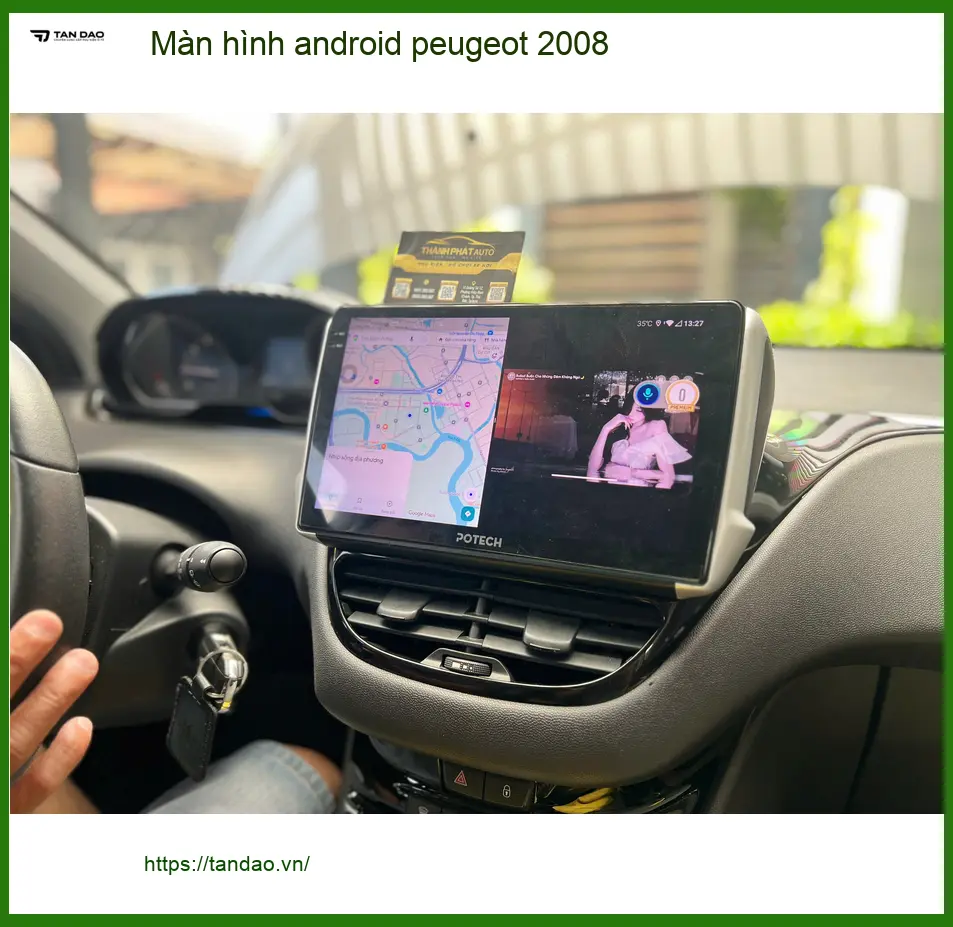 Anh Lâm lắp màn hình Android Peugeot 2008 tại Gò Vấp vì màn zin thiếu tính năng giải trí ảnh thực tế 4
