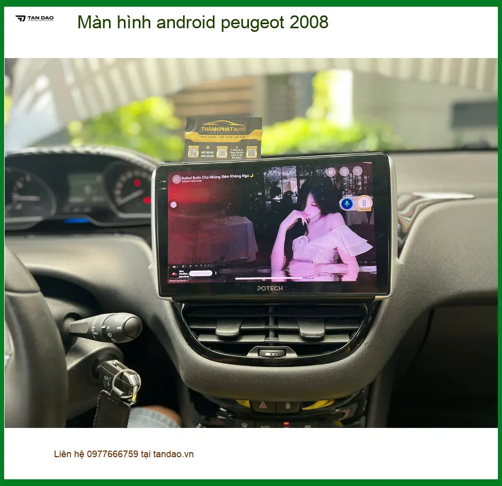 Anh Lâm lắp màn hình Android Peugeot 2008 tại Gò Vấp vì màn zin thiếu tính năng giải trí ảnh thực tế 5