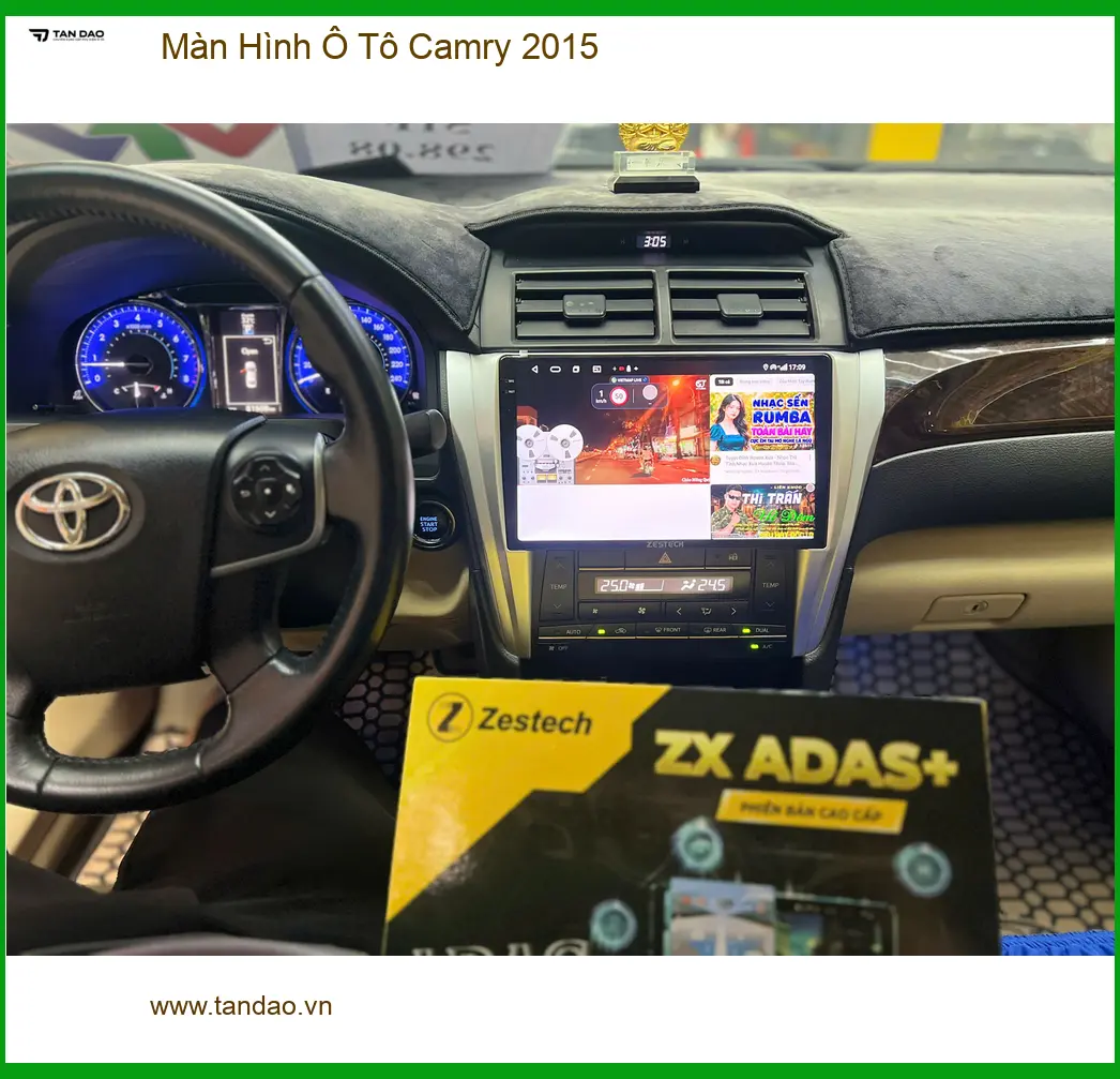 Chú Tân nâng cấp Màn Hình Ô Tô Camry 2015 tại Quận 9 để xem bản đồ tiện hơn