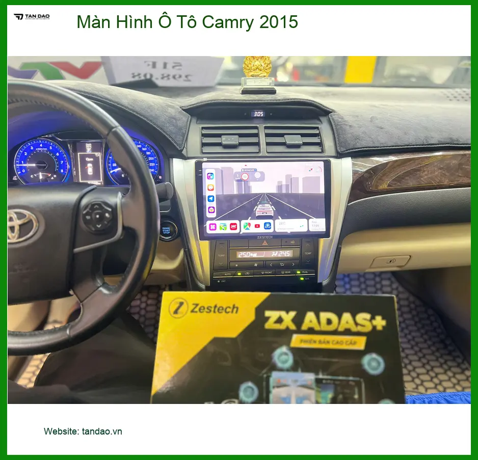 Chú Tân nâng cấp Màn Hình Ô Tô Camry 2015 tại Quận 9 để xem bản đồ tiện hơn ảnh thực tế 3