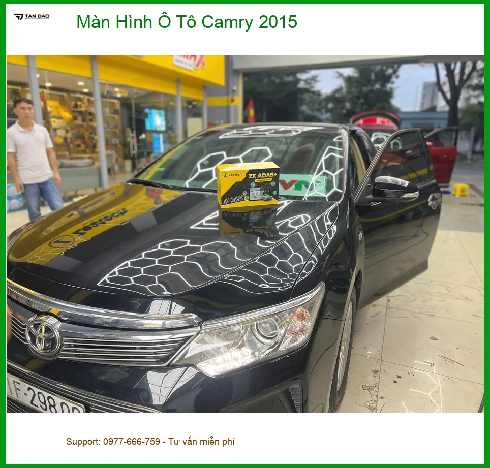 Chú Tân nâng cấp Màn Hình Ô Tô Camry 2015 tại Quận 9 để xem bản đồ tiện hơn ảnh thực tế 4