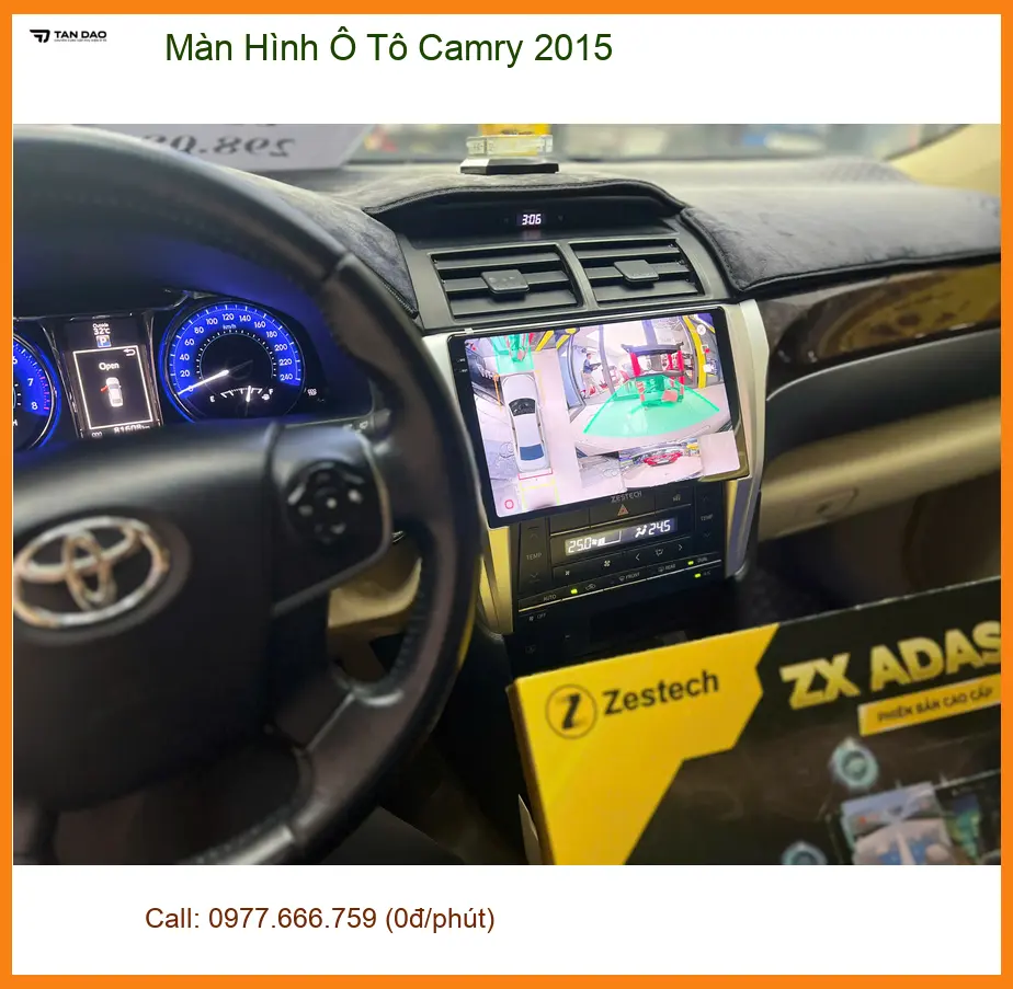 Chú Tân nâng cấp Màn Hình Ô Tô Camry 2015 tại Quận 9 để xem bản đồ tiện hơn ảnh thực tế 5