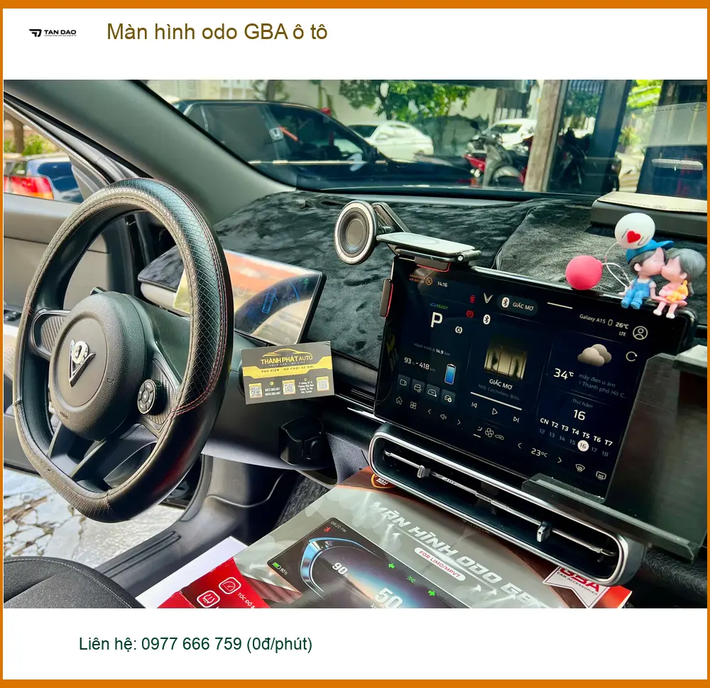Anh Nhật nâng cấp màn hình odo GBA ô tô cho Honda CRV tại Quận 7 vì màn zin đã cũ