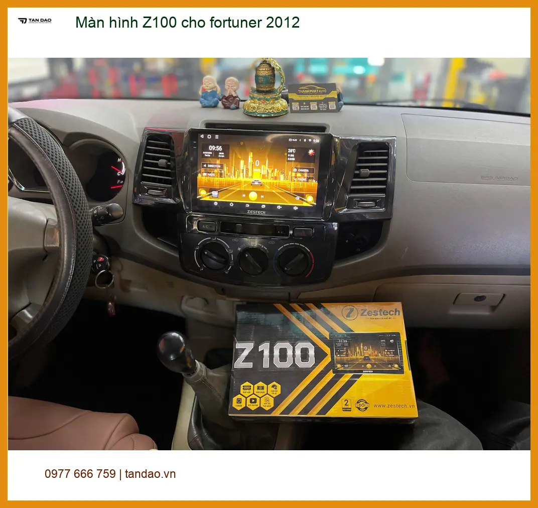 Anh Quang lắp màn hình Z100 cho Fortuner 2012 tại Cần Giờ
