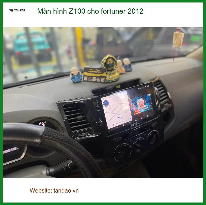 Anh Quang lắp màn hình Z100 cho Fortuner 2012 tại Cần Giờ ảnh thực tế 2