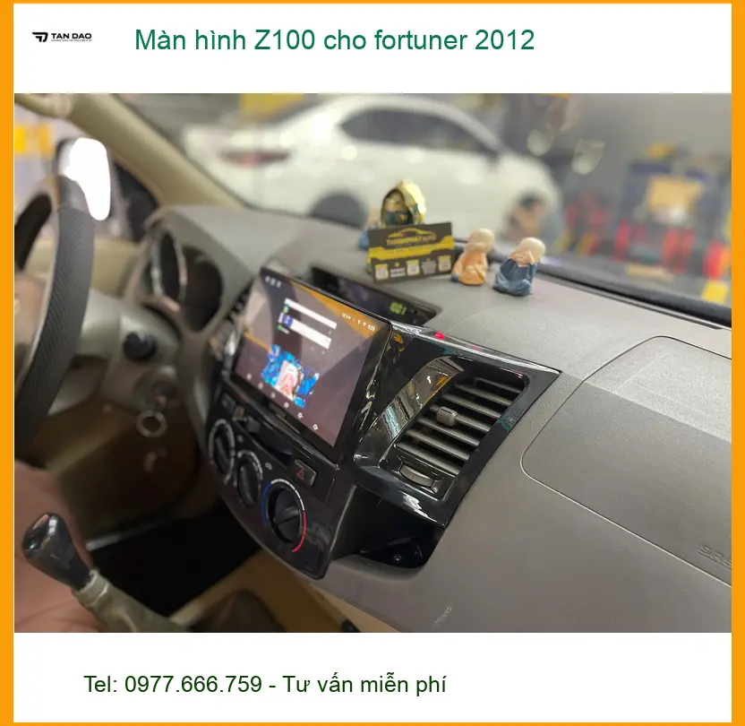 Anh Quang lắp màn hình Z100 cho Fortuner 2012 tại Cần Giờ ảnh thực tế 3