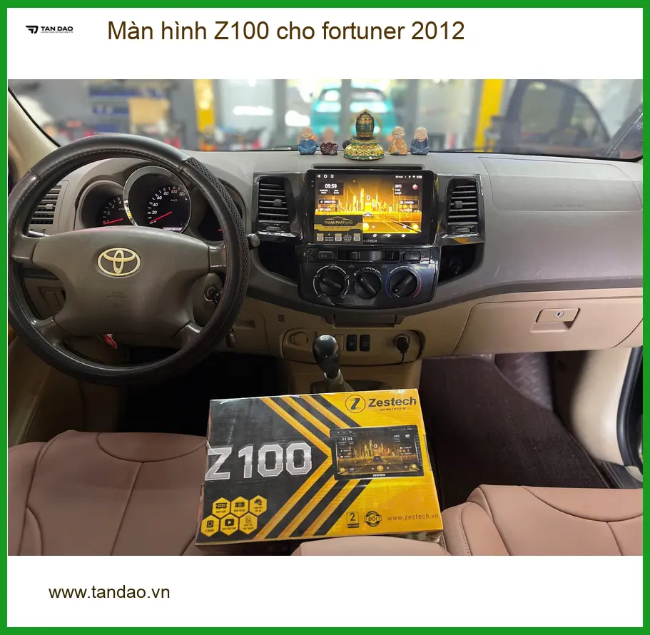 Anh Quang lắp màn hình Z100 cho Fortuner 2012 tại Cần Giờ ảnh thực tế 4