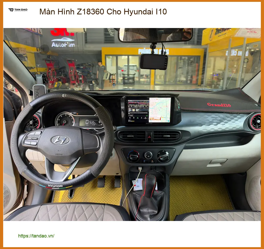 Anh Kiên lắp Màn Hình Z18360 cho Hyundai I10 tại Quận 9 để xe thêm hiện đại ảnh thực tế 2