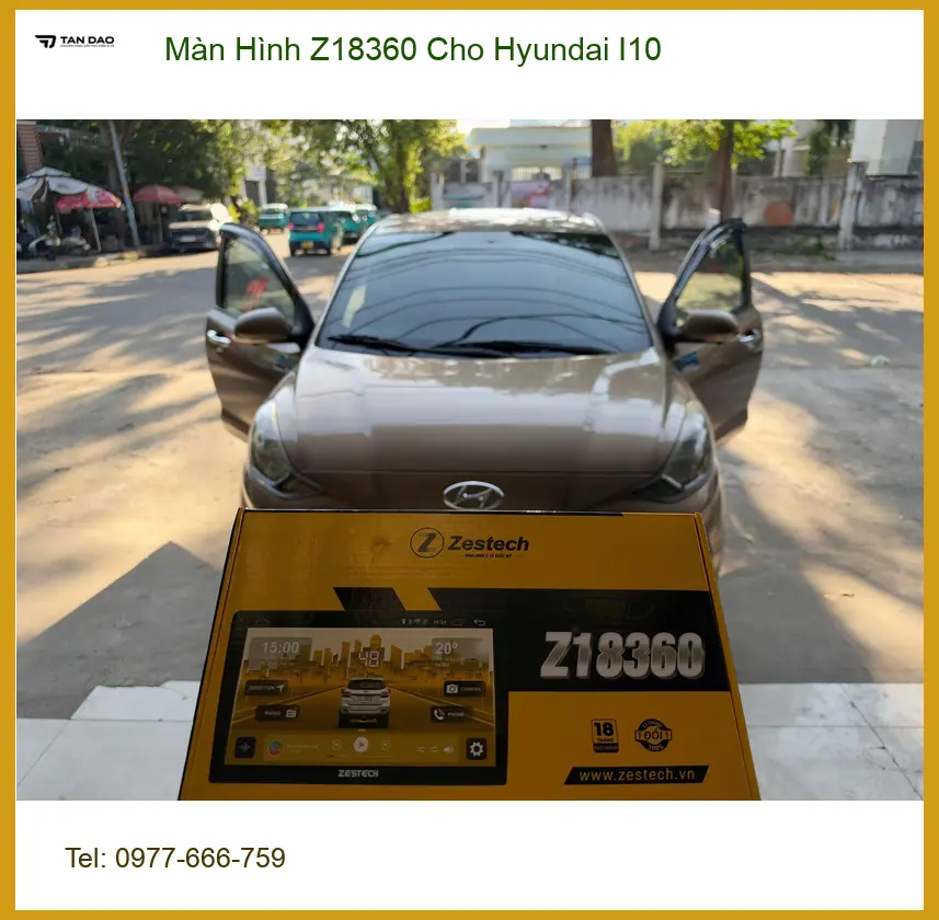 Anh Kiên lắp Màn Hình Z18360 cho Hyundai I10 tại Quận 9 để xe thêm hiện đại ảnh thực tế 3
